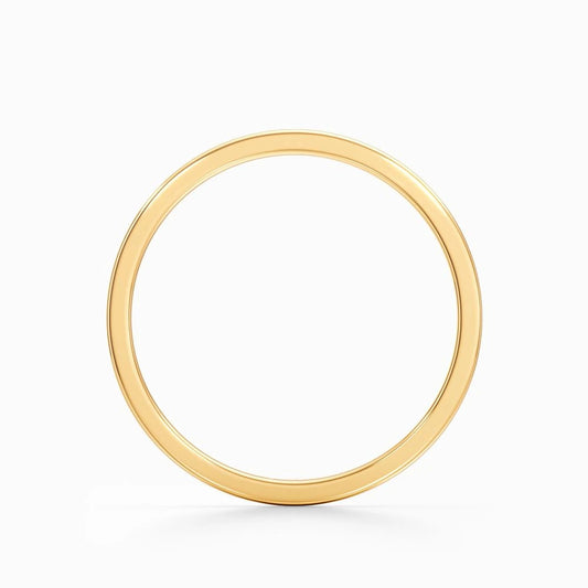 Classic Flat Wedding Band in Yellow Gold