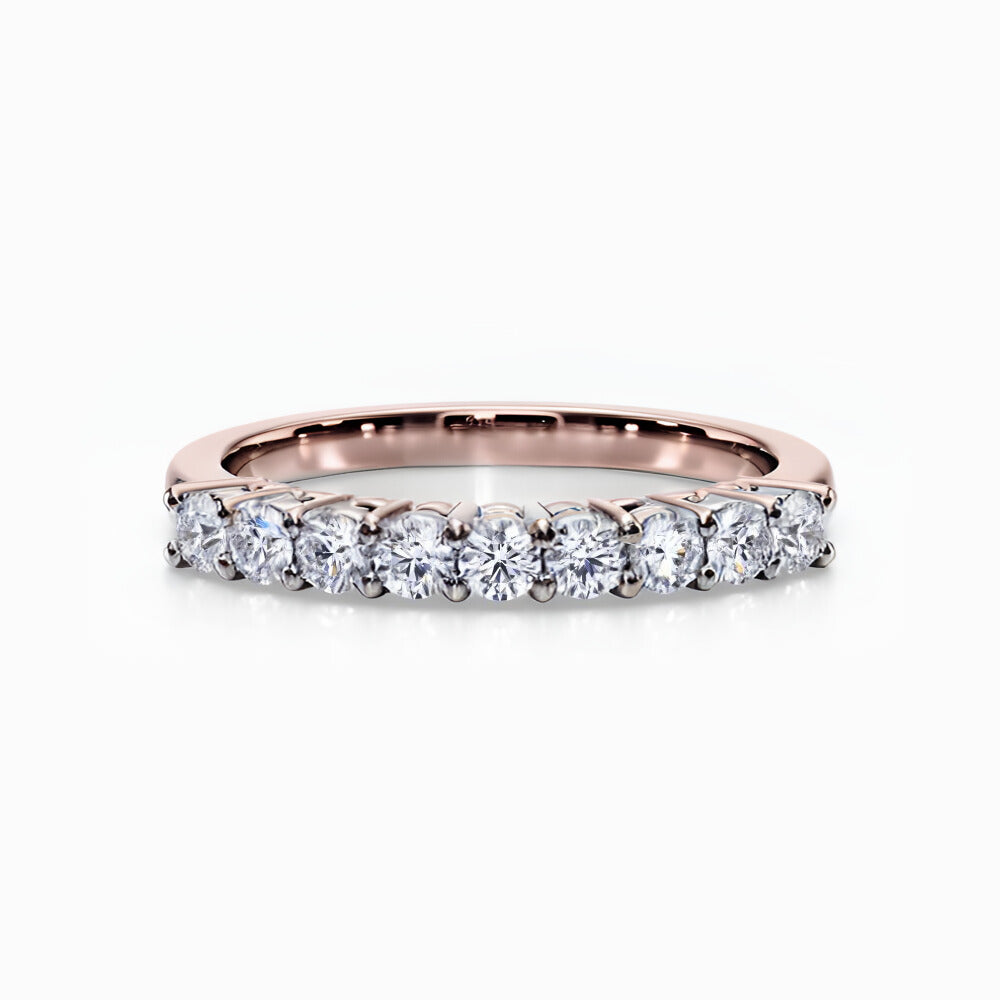 Nine Vows Wedding Band in Rose Gold