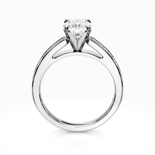 Bright Cathedral Pave 18K Solid Gold Ring