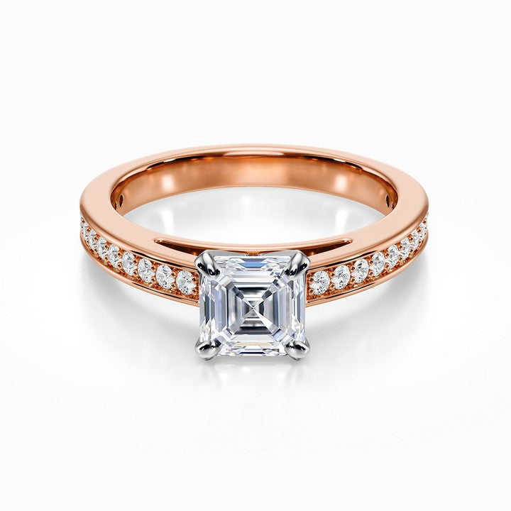 Bright Cathedral Pave 18K Solid Gold Ring