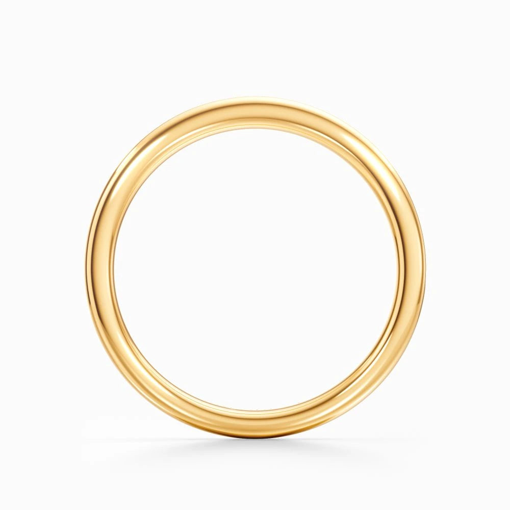 Round Channel Pave Wedding Band in Rose Gold