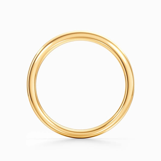 Round Channel Pave Wedding Band in Yellow Gold