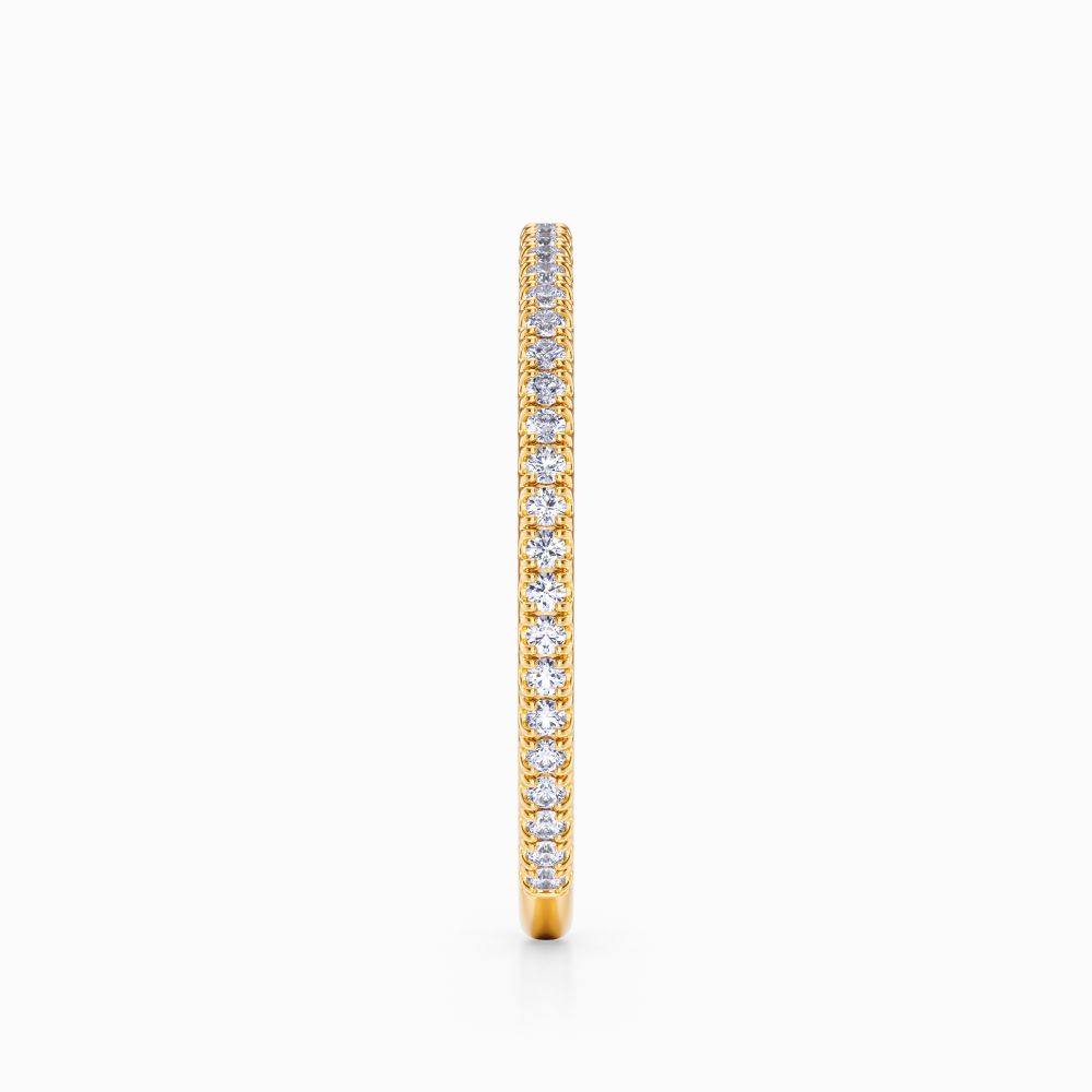 Classic Pave Wedding Band in Yellow Gold