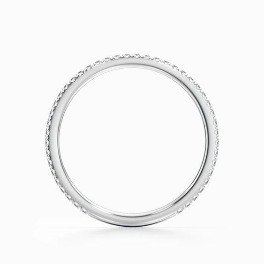 Classic Pave Wedding Band in White Gold