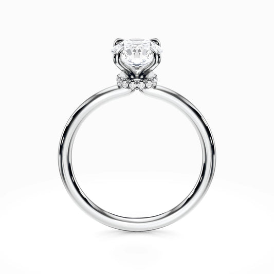 Tiara Solitaire 18K Solid Gold Ring