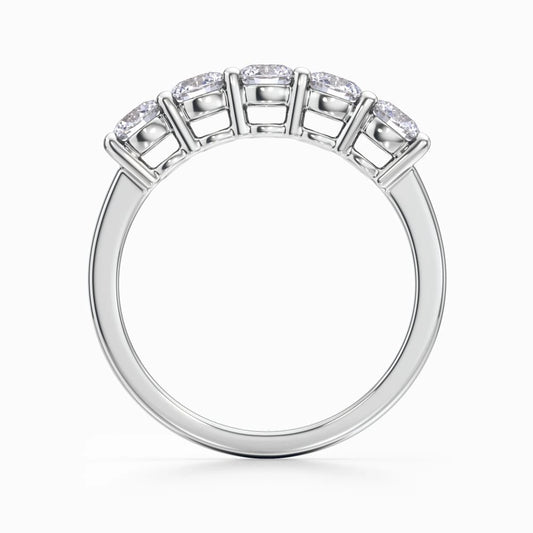 Five Vows Wedding Band in White Gold