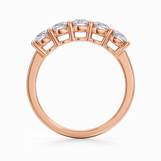 Five Vows Wedding Band in Rose Gold