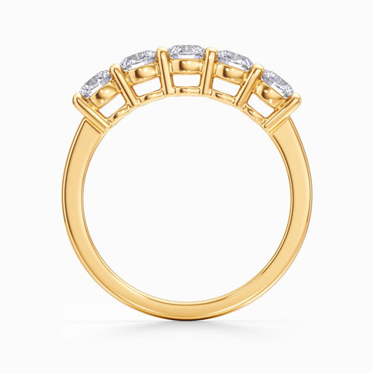 Five Vows Wedding Band in Yellow Gold