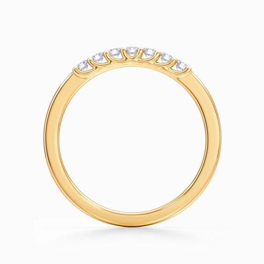 Seven Vows Wedding Band in Yellow Gold