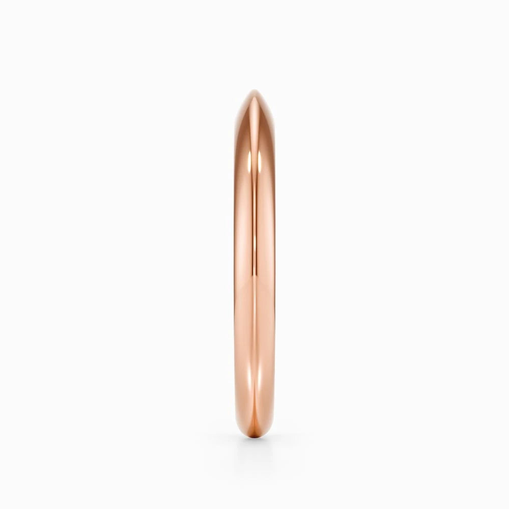 Classic Knife Edge Wedding Band in Rose Gold