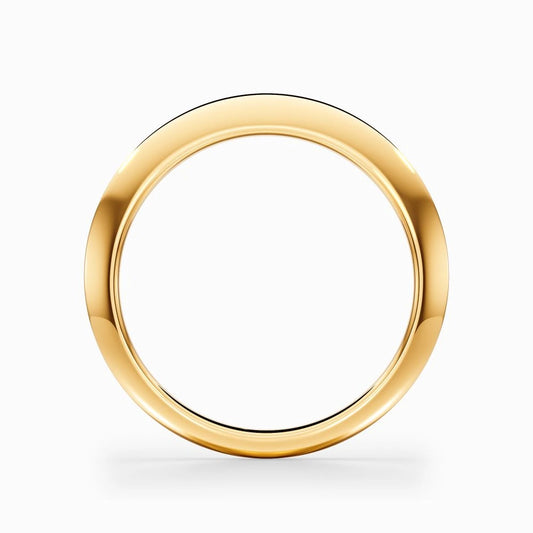 Classic Knife Edge Wedding Band in Yellow Gold