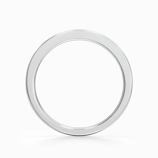 Princess Channel Pave Wedding Band in White Gold