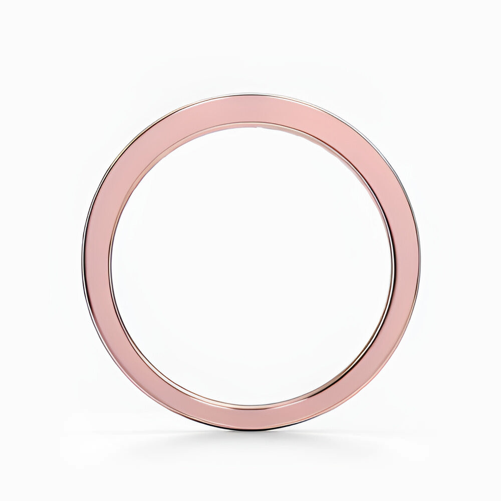 Princess Channel Pave Wedding Band in Yellow Gold