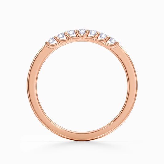 Seven Vows Wedding Band in Rose Gold