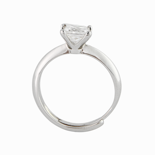 Princess Solitaire Moissanite Ring
