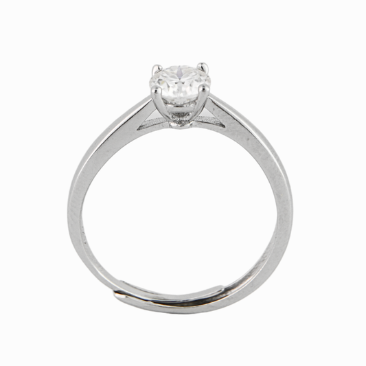 Eclipse Solitaire Moissanite Ring