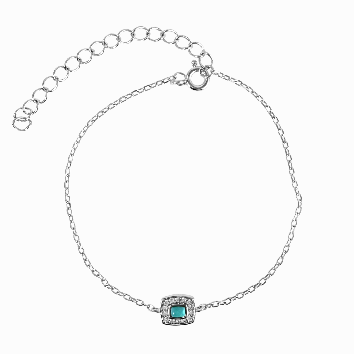 Azure Turquoise Halo Bracelet