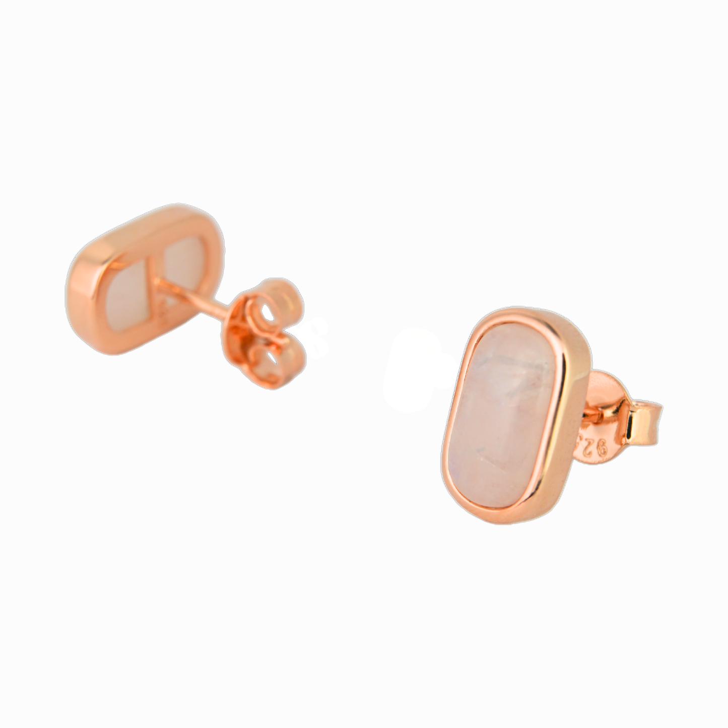 Serene Moonstone Stud Earring