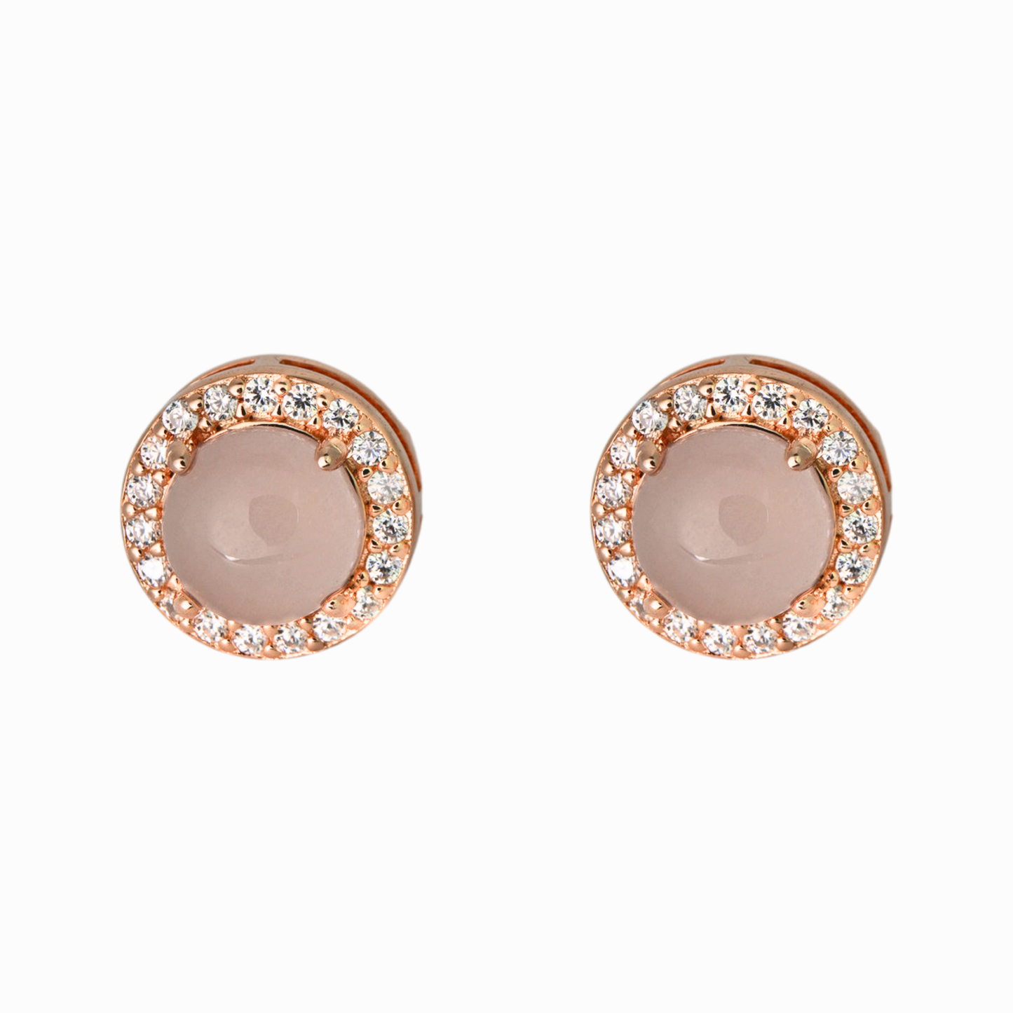 Rosélia Halo Stud Earrings