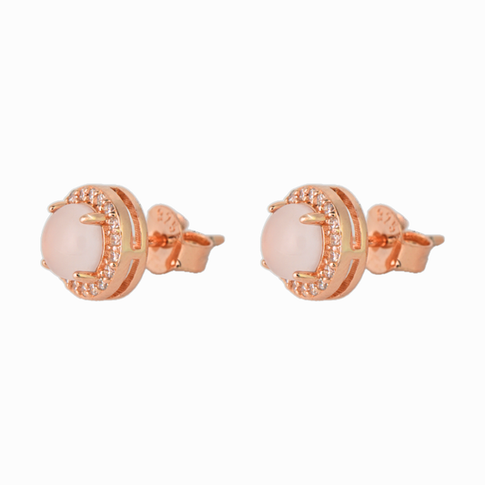 Rosélia Halo Stud Earrings