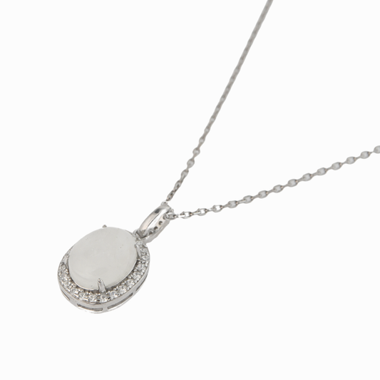 Nico Halo Moonstone Pendant Necklace