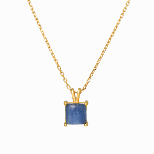 Kyanite Square Pendant Necklace