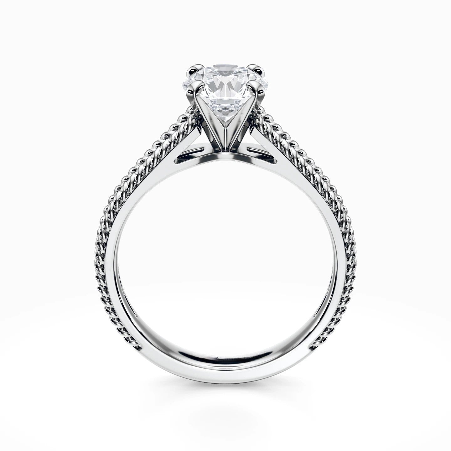 Split Shank Cathedral Rope Ring