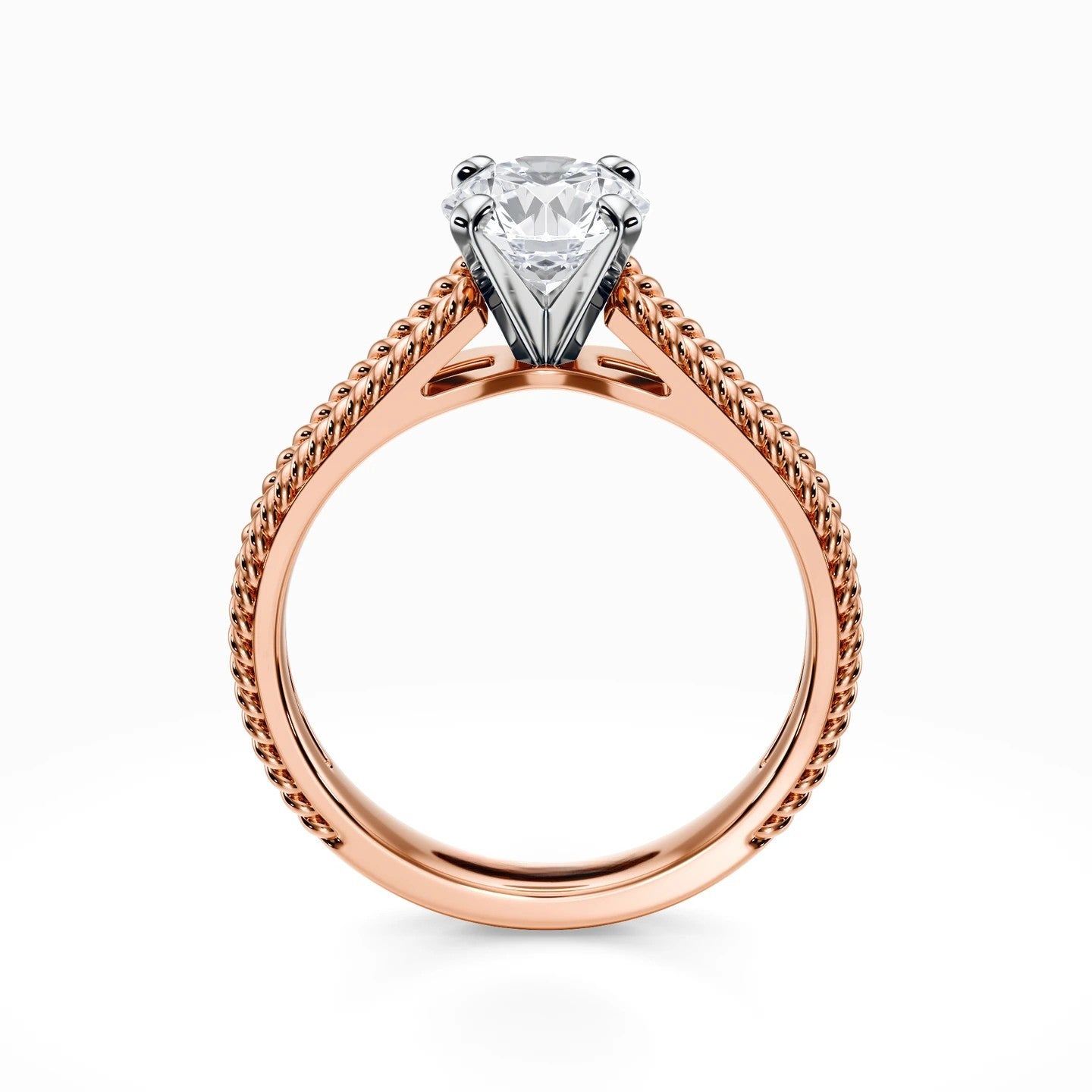 Split Shank Cathedral Rope Ring