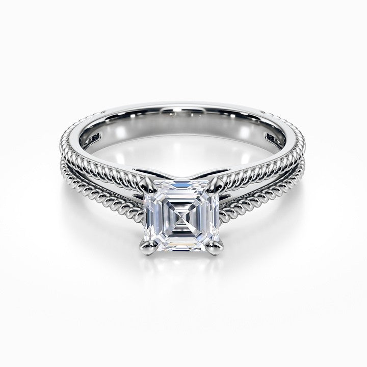 Split Shank Cathedral Rope Ring
