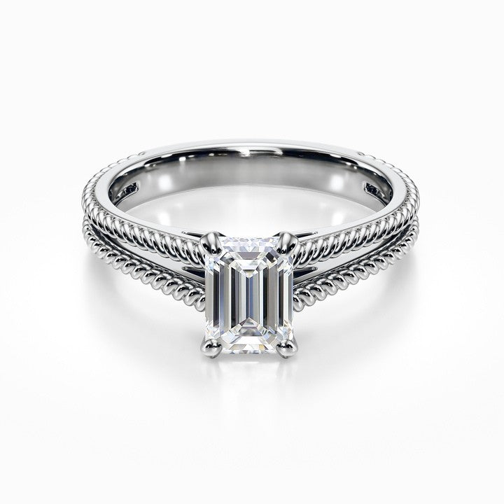 Split Shank Cathedral Rope Ring