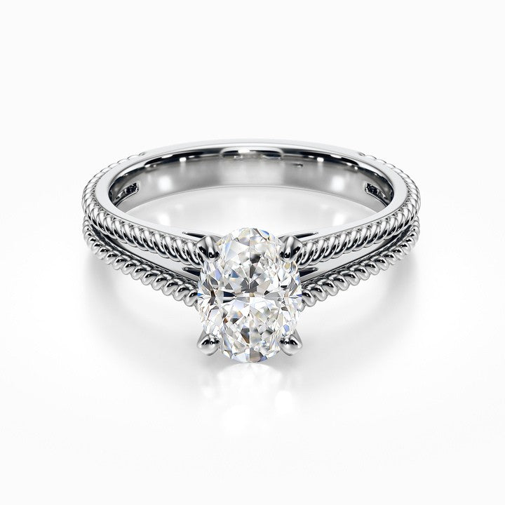 Split Shank Cathedral Rope Ring
