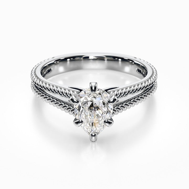 Split Shank Cathedral Rope Ring