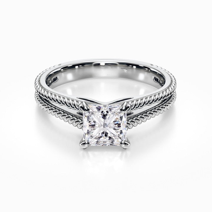 Split Shank Cathedral Rope Ring