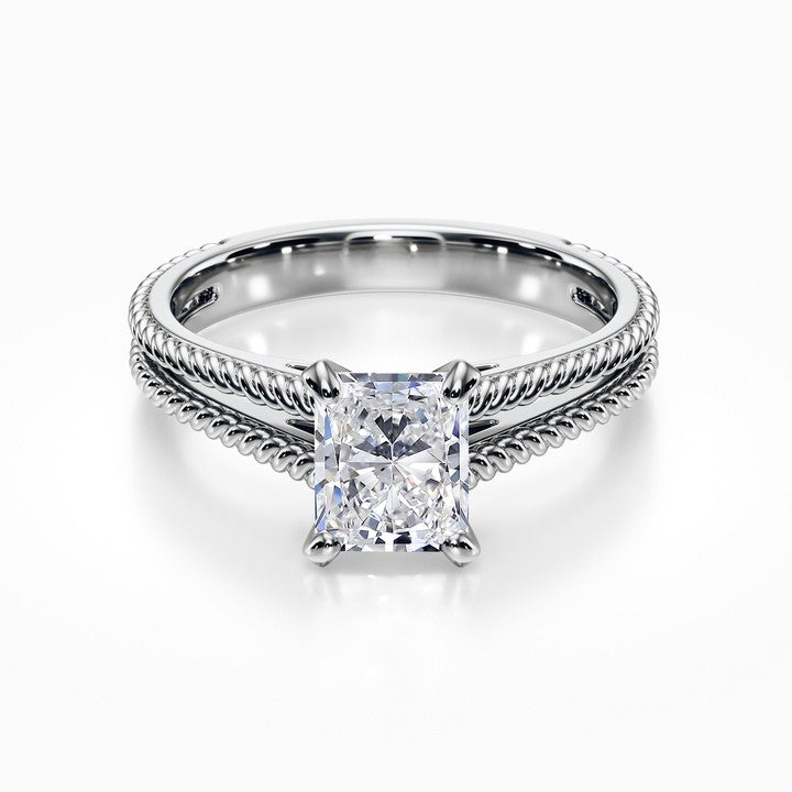 Split Shank Cathedral Rope Ring