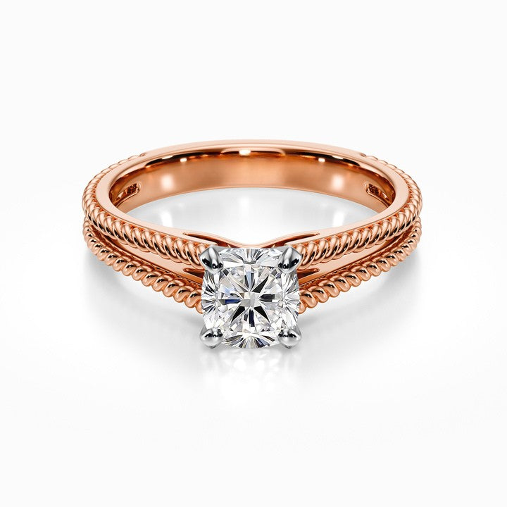 Split Shank Cathedral Rope Ring
