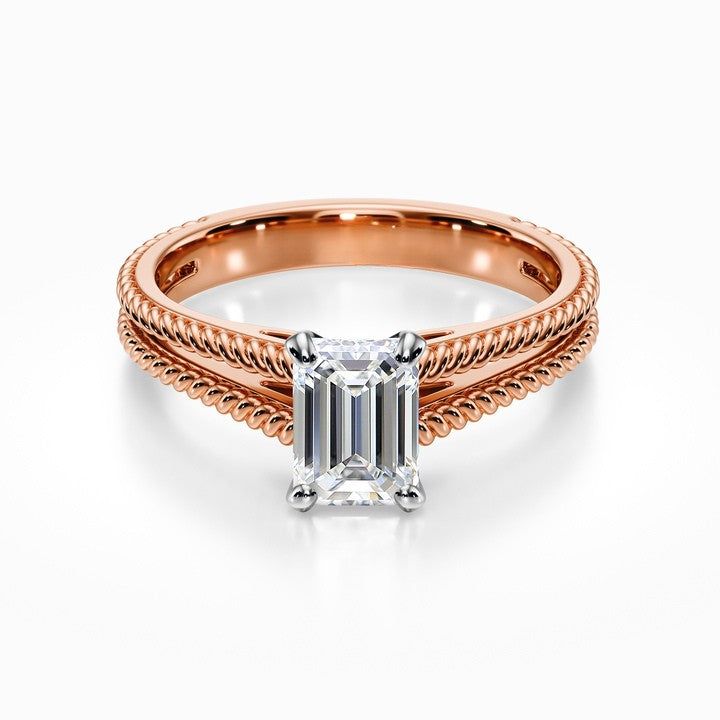 Split Shank Cathedral Rope Ring