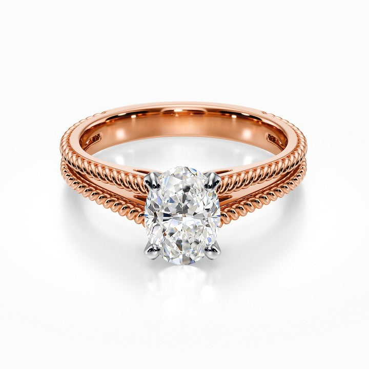 Split Shank Cathedral Rope Ring