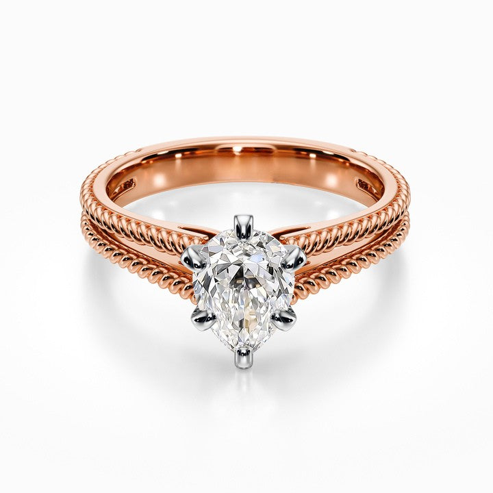 Split Shank Cathedral Rope Ring