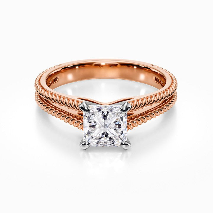 Split Shank Cathedral Rope Ring