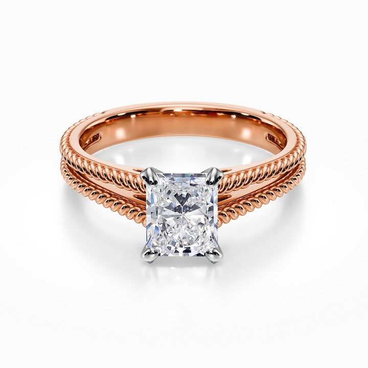 Split Shank Cathedral Rope Ring