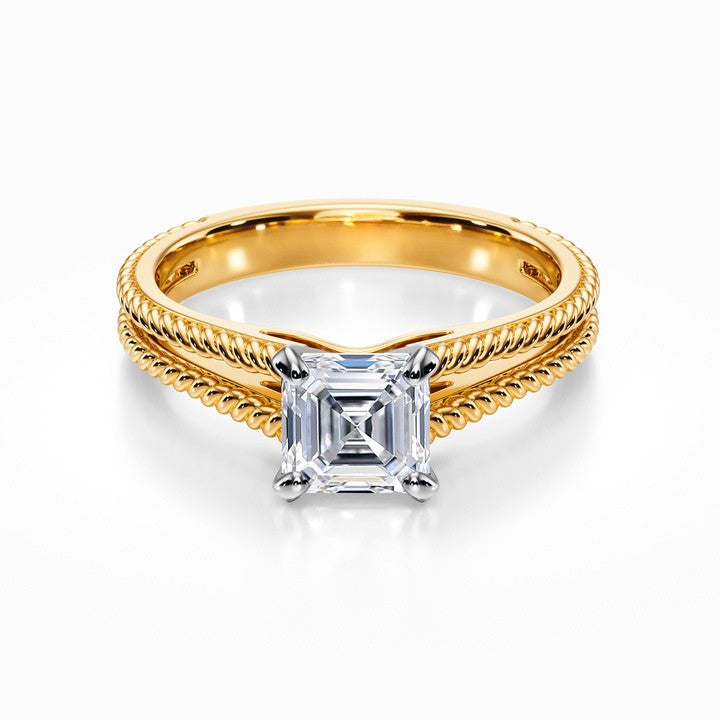 Split Shank Cathedral Rope Ring