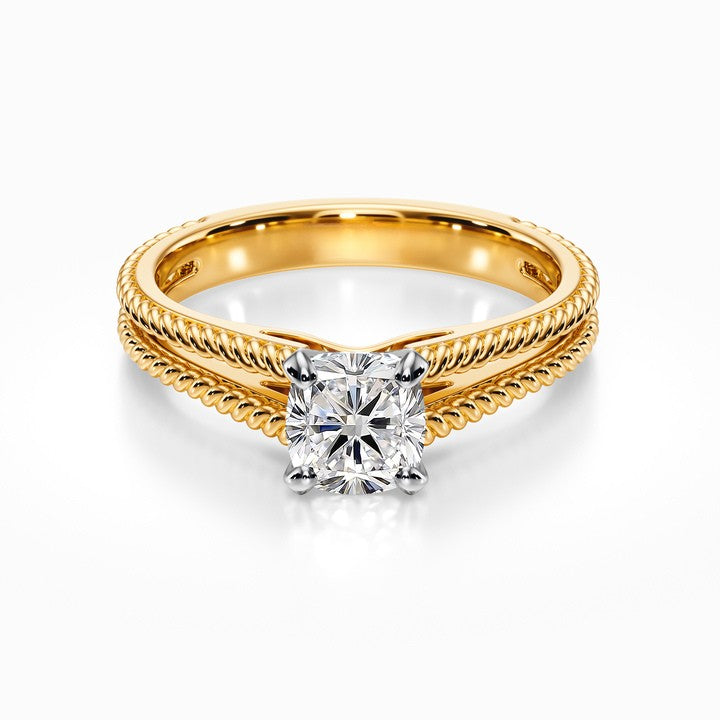 Split Shank Cathedral Rope Ring