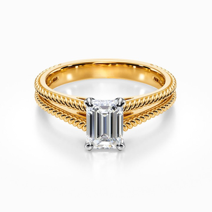 Split Shank Cathedral Rope Ring
