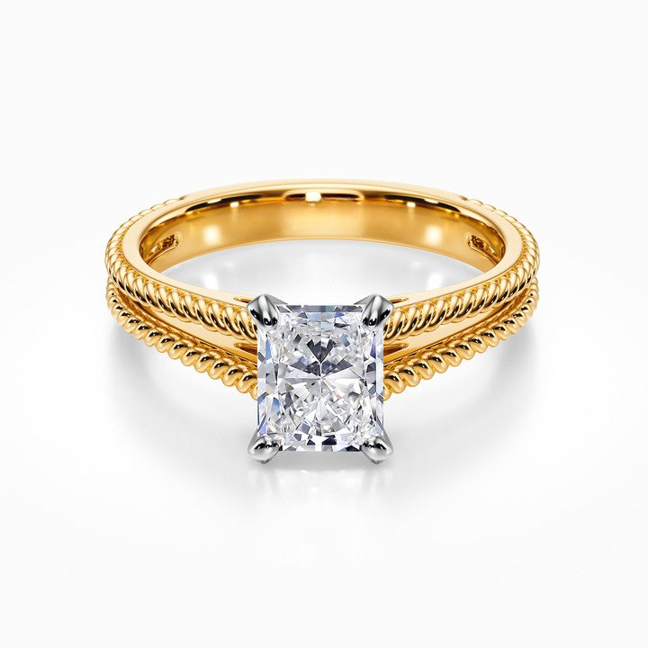 Split Shank Cathedral Rope Ring