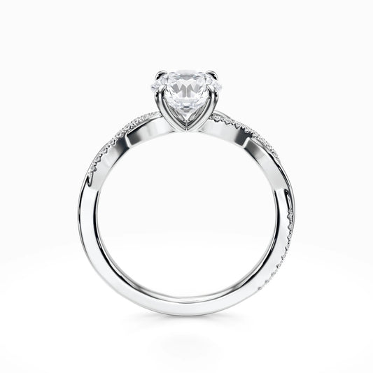 Twisted Pave 18K Solid Gold Ring