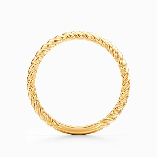 Twisted Rope Wedding Band in Yellow Gold