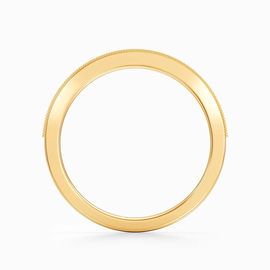 Vintage Milgrain Wedding Band in Yellow Gold