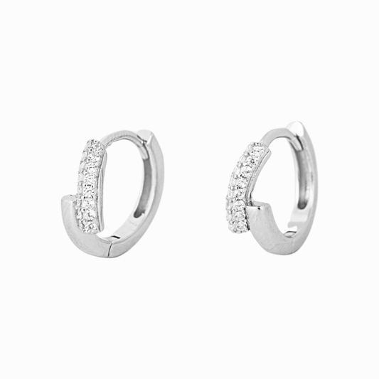 Cubic Huggie Hoop Earrings