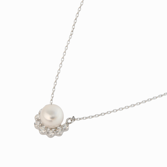 Celestial Pearl Halo Necklace