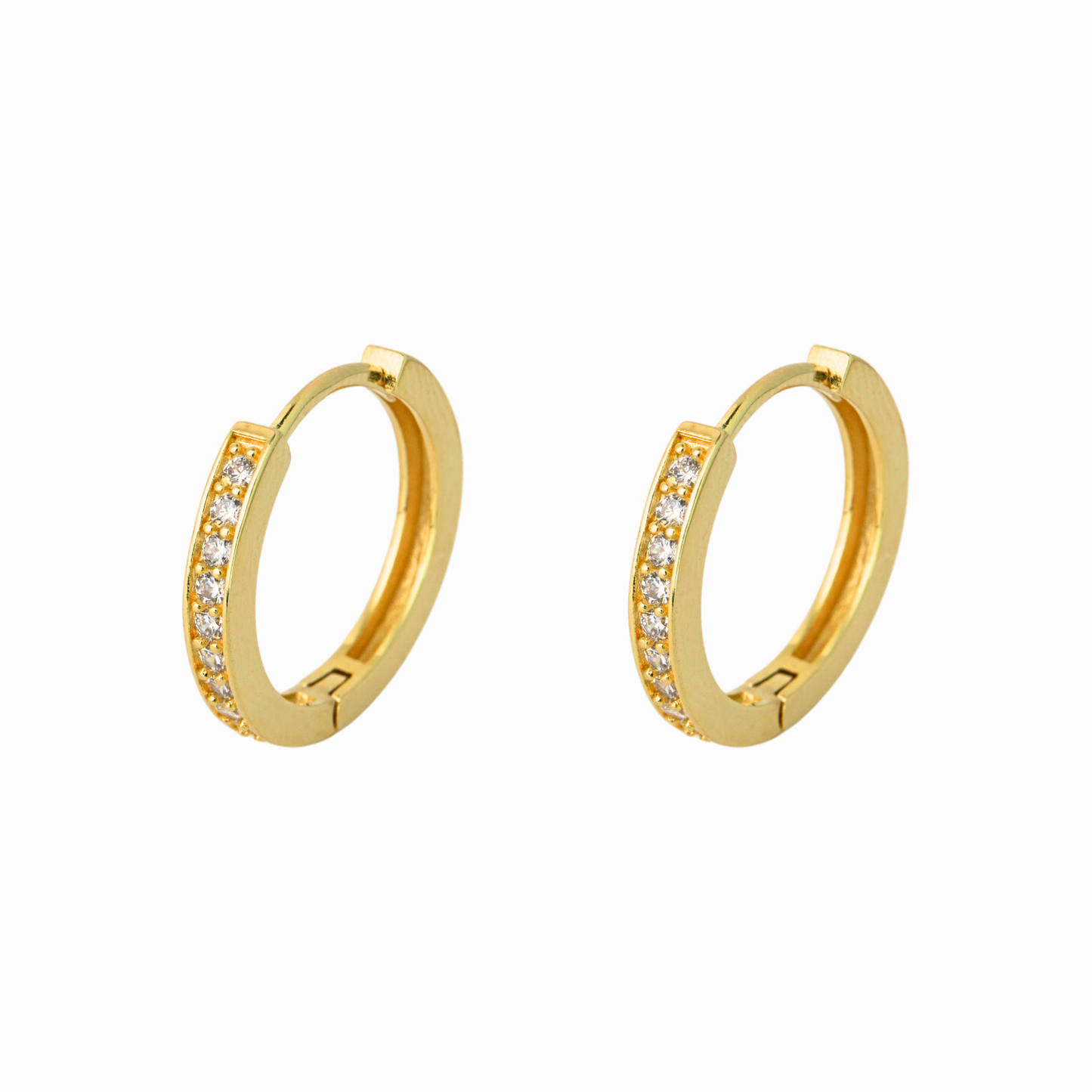 Gilded Huggie Hoop Earrings